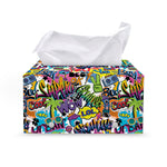 Colorful Graffiti Pattern Print Leather Tissue Box Cover