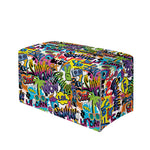 Colorful Graffiti Pattern Print Leather Tissue Box Cover