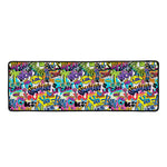 Colorful Graffiti Pattern Print Long Kitchen Mat