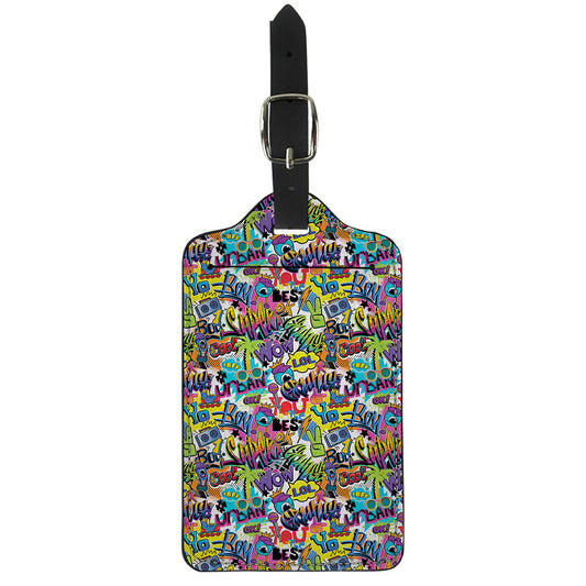 Colorful Graffiti Pattern Print Luggage Tag