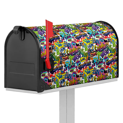 Colorful Graffiti Pattern Print Mailbox Cover