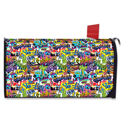 Colorful Graffiti Pattern Print Mailbox Cover