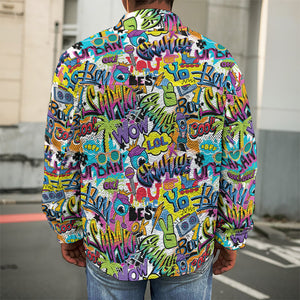 Colorful Graffiti Pattern Print Men's Shirt Jacket