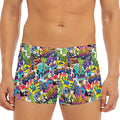 Colorful Graffiti Pattern Print Men's Short Boxer Briefs