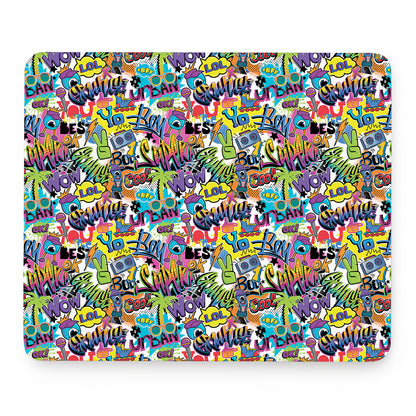 Colorful Graffiti Pattern Print Mouse Pad