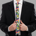 Colorful Graffiti Pattern Print Necktie