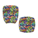 Colorful Graffiti Pattern Print Office Chair Cover