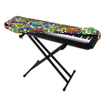 Colorful Graffiti Pattern Print Piano Keyboard Cover