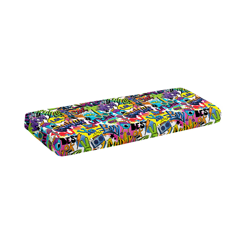 Colorful Graffiti Pattern Print Piano Keyboard Cover