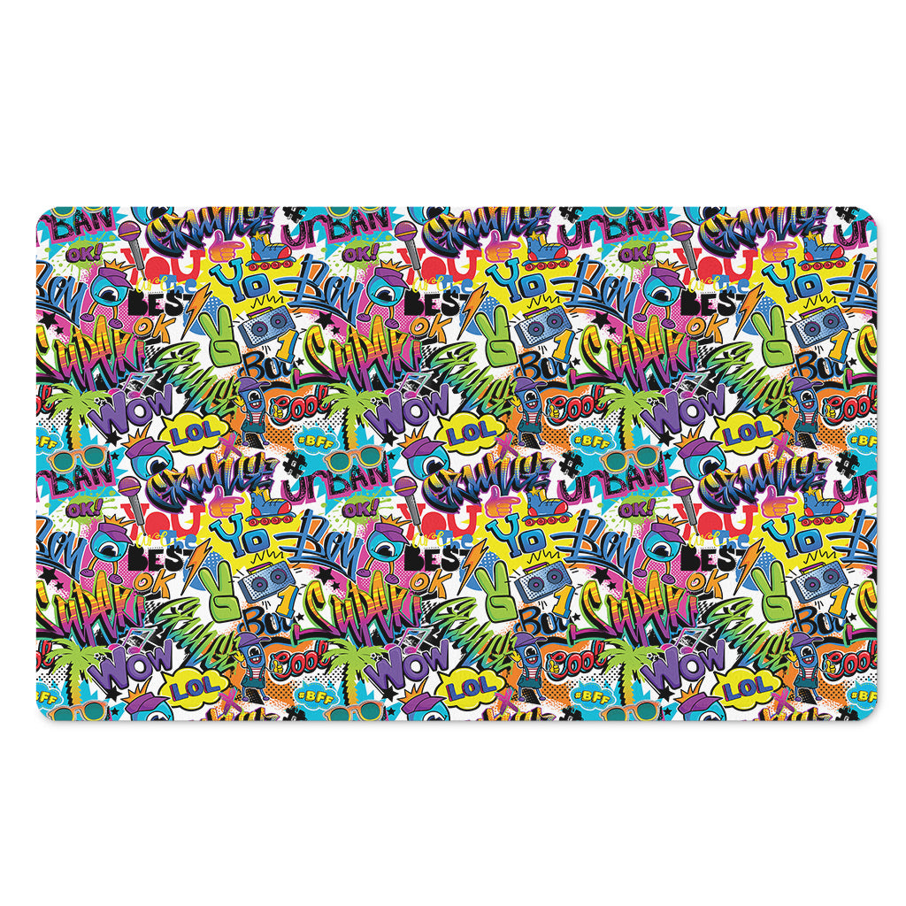 Colorful Graffiti Pattern Print Polyester Doormat