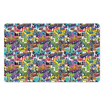Colorful Graffiti Pattern Print Polyester Doormat