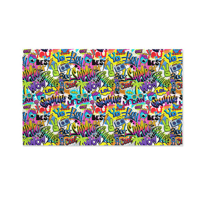 Colorful Graffiti Pattern Print Polyester Flag