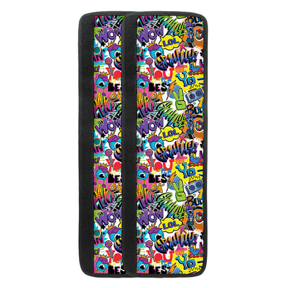 Colorful Graffiti Pattern Print Refrigerator Handle Covers