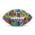 Colorful Graffiti Pattern Print Rugby Ball