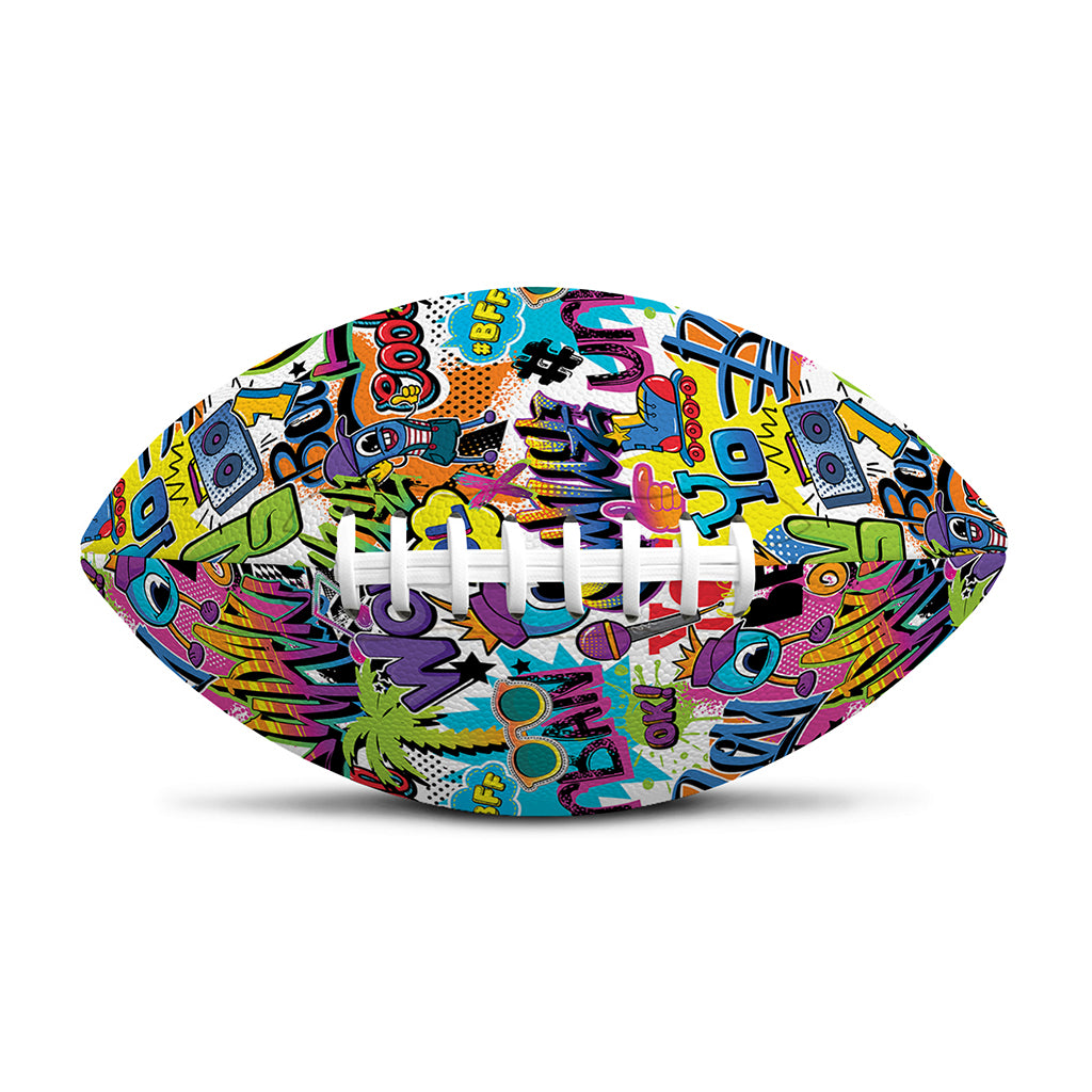 Colorful Graffiti Pattern Print Rugby Ball