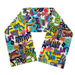 Colorful Graffiti Pattern Print Scarf
