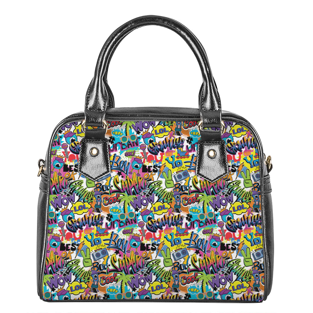 Colorful Graffiti Pattern Print Shoulder Handbag