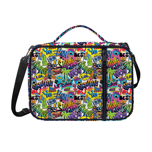 Colorful Graffiti Pattern Print Shoulder Strap Bible Bag