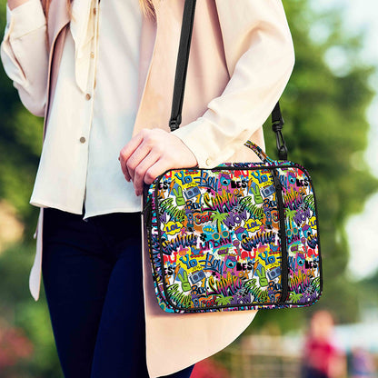 Colorful Graffiti Pattern Print Shoulder Strap Bible Bag