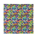 Colorful Graffiti Pattern Print Silk Bandana
