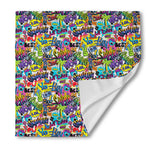 Colorful Graffiti Pattern Print Silk Bandana