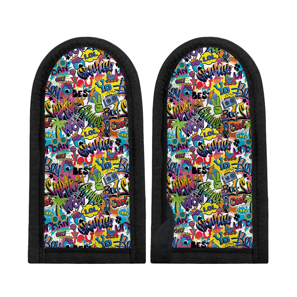 Colorful Graffiti Pattern Print Skillet Handle Cover