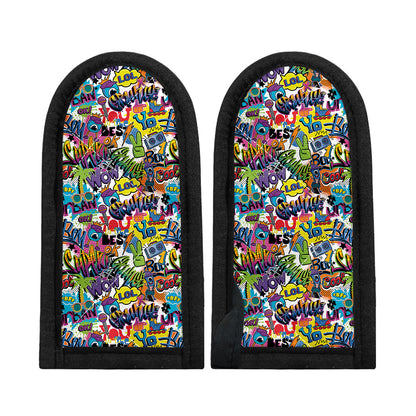 Colorful Graffiti Pattern Print Skillet Handle Cover