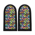 Colorful Graffiti Pattern Print Skillet Handle Cover