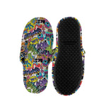 Colorful Graffiti Pattern Print Slippers
