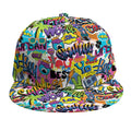 Colorful Graffiti Pattern Print Snapback Cap