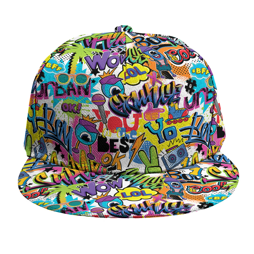 Colorful Graffiti Pattern Print Snapback Cap