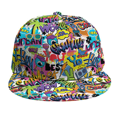 Colorful Graffiti Pattern Print Snapback Cap