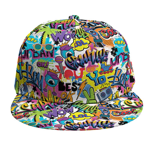 Colorful Graffiti Pattern Print Snapback Cap