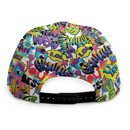 Colorful Graffiti Pattern Print Snapback Cap