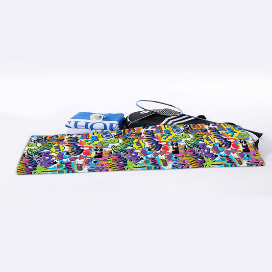 Colorful Graffiti Pattern Print Sports Towel