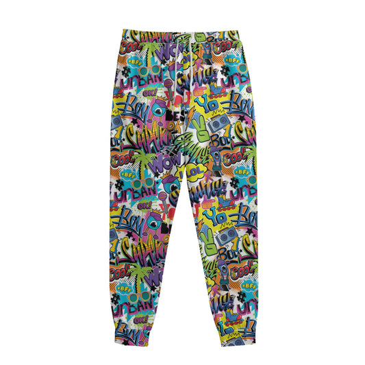 Colorful Graffiti Pattern Print Sweatpants