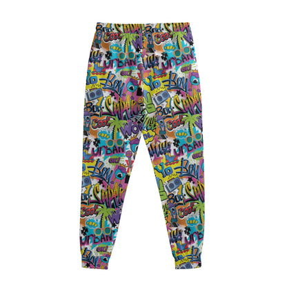 Colorful Graffiti Pattern Print Sweatpants