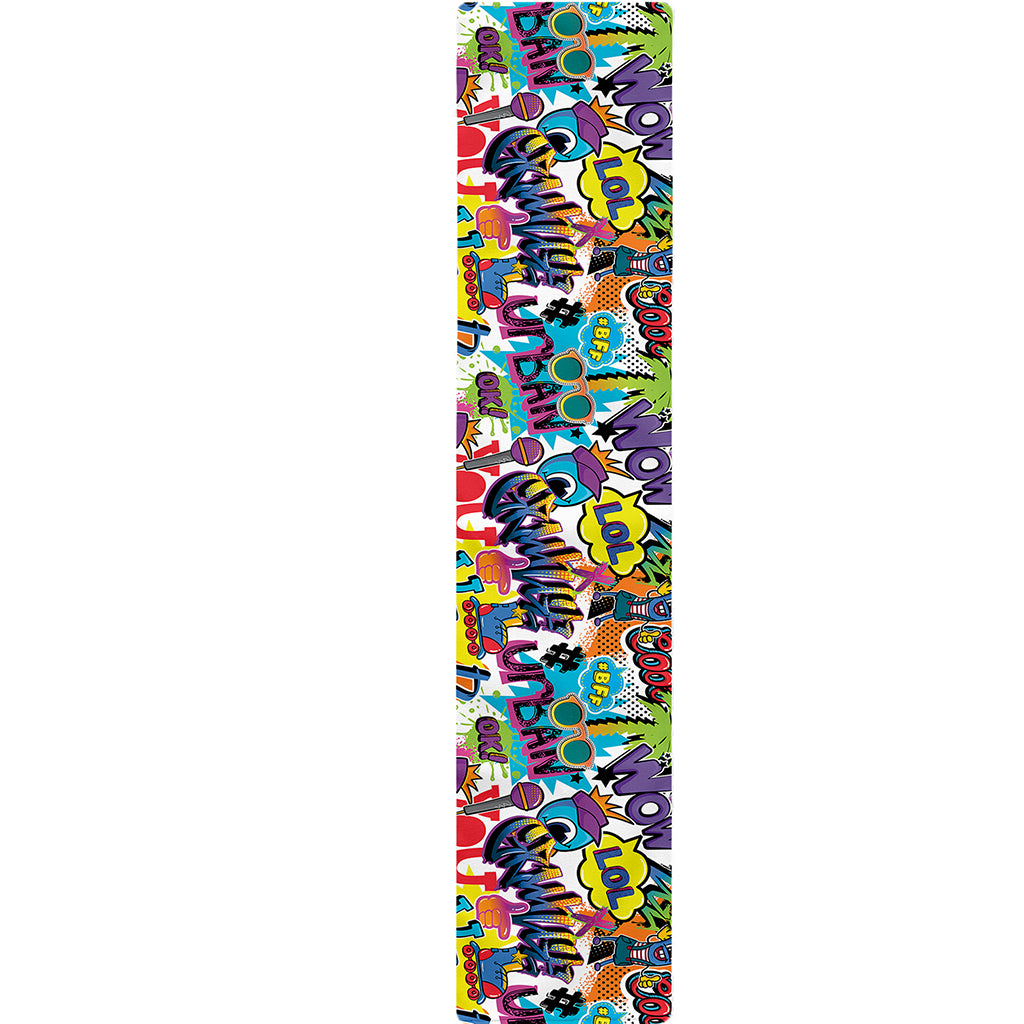Colorful Graffiti Pattern Print Table Runner