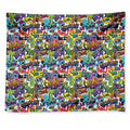 Colorful Graffiti Pattern Print Tapestry