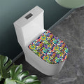 Colorful Graffiti Pattern Print Toilet Lid Cover