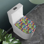 Colorful Graffiti Pattern Print Toilet Lid Cover