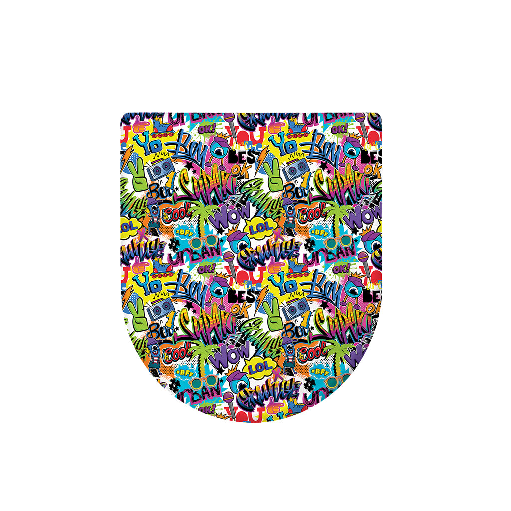 Colorful Graffiti Pattern Print Toilet Lid Cover