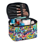Colorful Graffiti Pattern Print Travel Makeup Bag