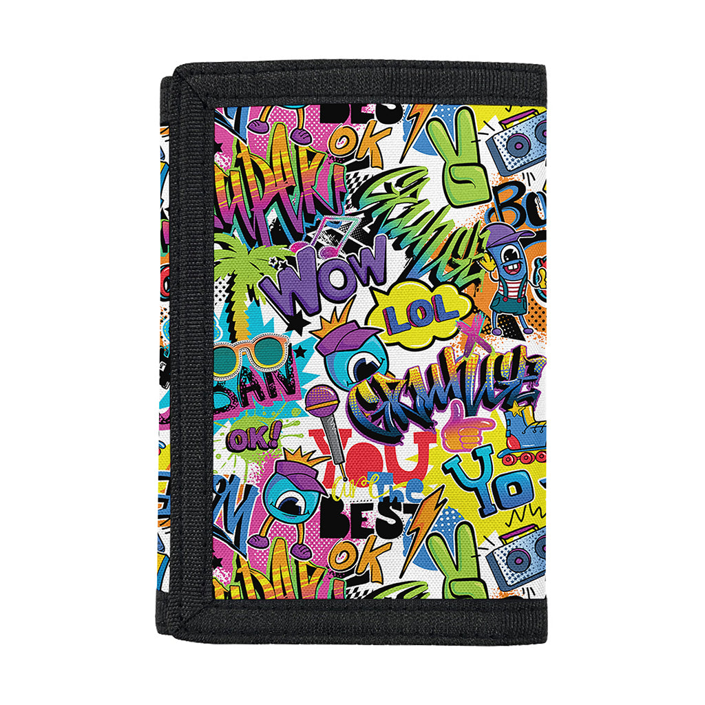 Colorful Graffiti Pattern Print Trifold Wallet