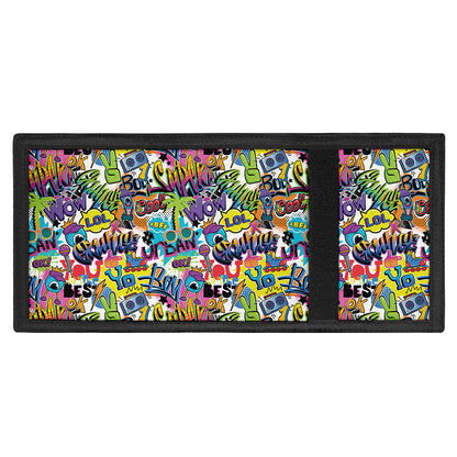 Colorful Graffiti Pattern Print Trifold Wallet
