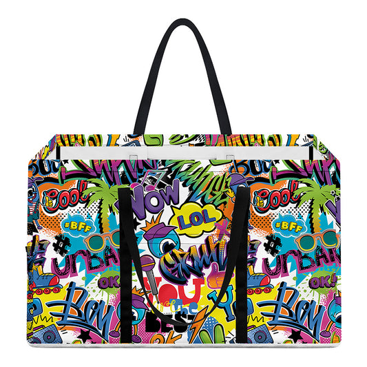 Colorful Graffiti Pattern Print Utility Tote Bag