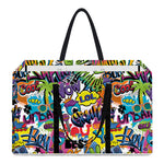 Colorful Graffiti Pattern Print Utility Tote Bag
