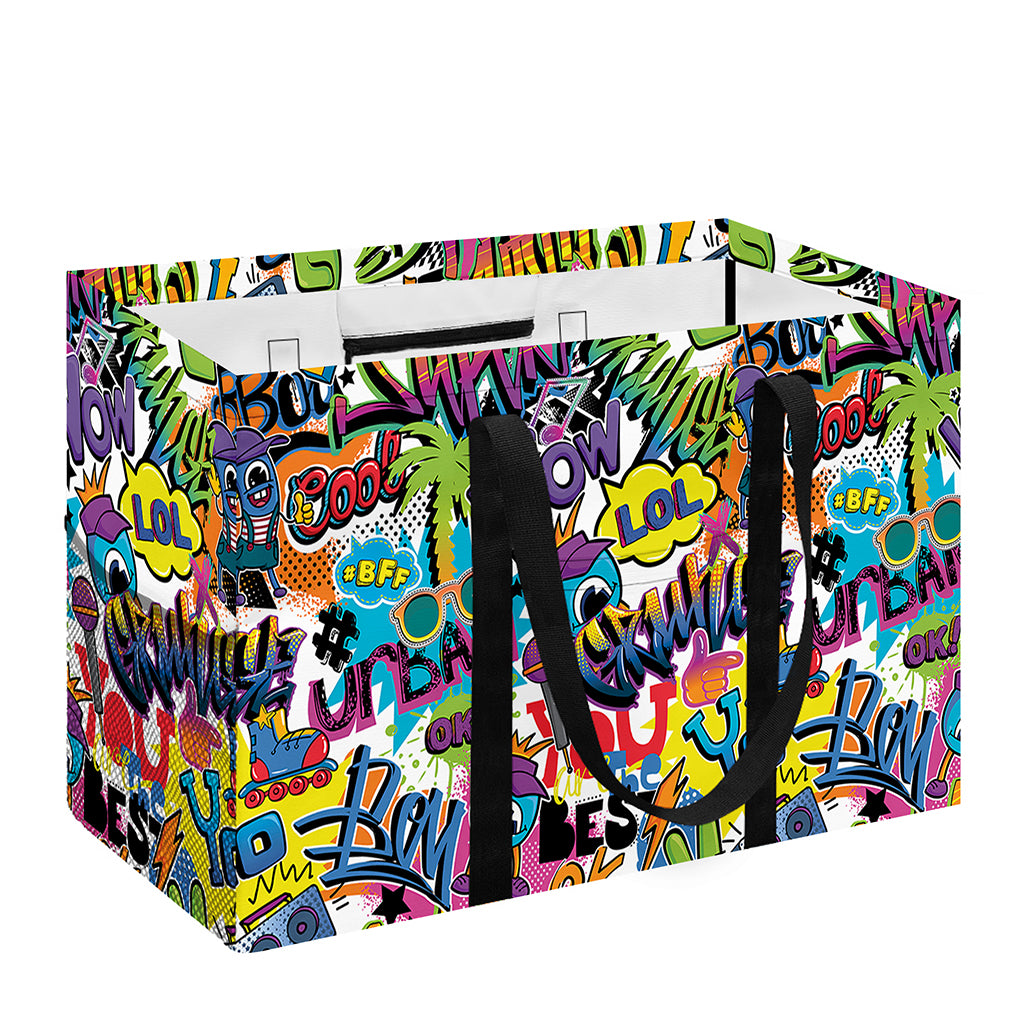Colorful Graffiti Pattern Print Utility Tote Bag