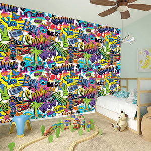 Colorful Graffiti Pattern Print Wall Sticker