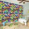 Colorful Graffiti Pattern Print Wall Sticker